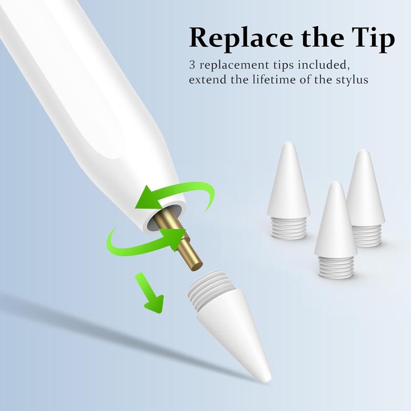 Stylus Pen for iPad Fast Charge with Palm Rejection Tilt Sensitivity Active Touch Screen Pencil Compatible with iPad 6/7/8/9/10 Pro12.9&11 Air3/4/5 Mini5/6 TikTokShopHolidayHaul