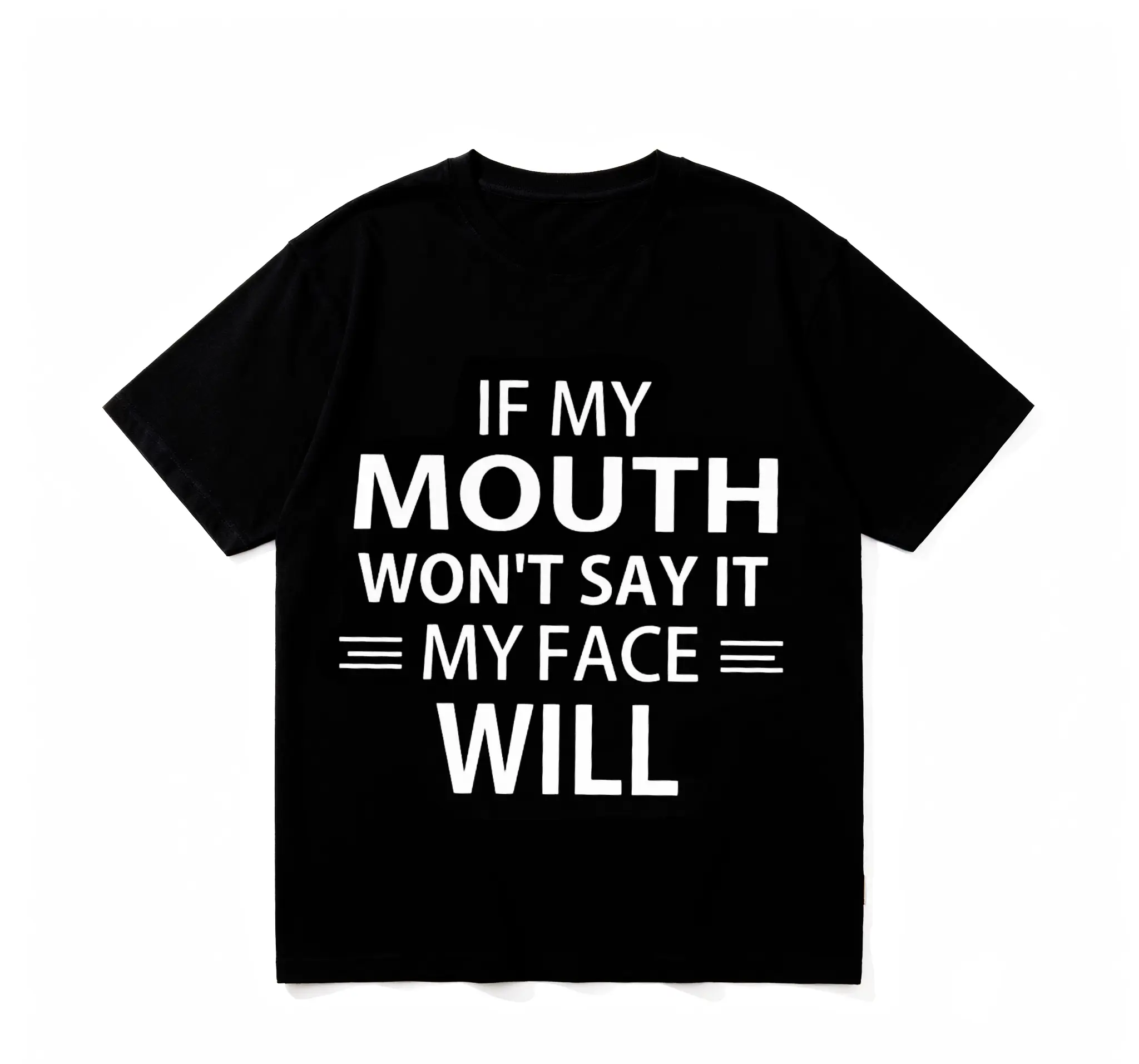 Women's Casual Sports Short-Sleeve T-Shirt - Cotton breathable quick-dry fabric with "Don't Let My Face Betray Me" print, round neck machine washable, moisture-wicking cute style for all-season outdoor & daily wear