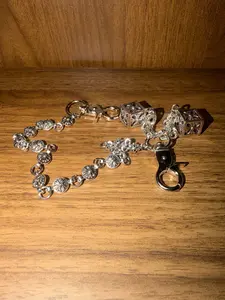 Silver dice pants chain accessory Silver dice pants chain accessory
