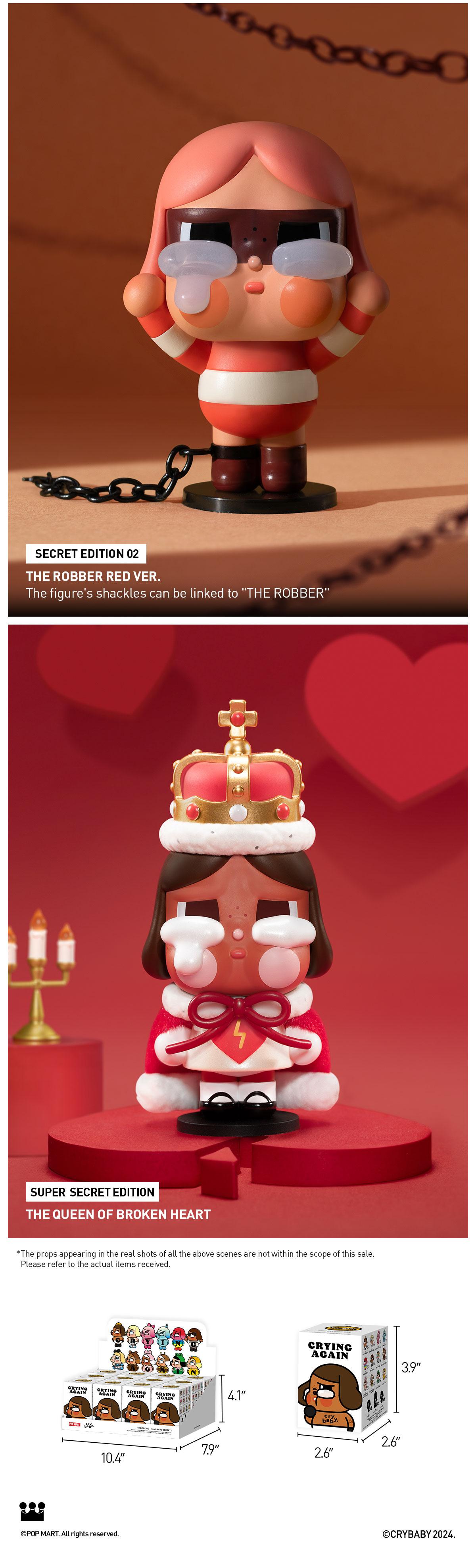 POP MART CRYBABY Crying Again Series Figures, Blind Box, Mystery Box