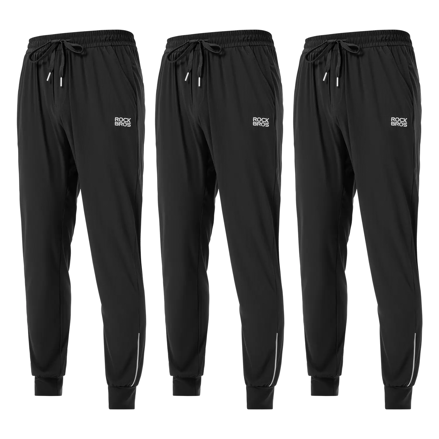 ROCKBROS 3 Counts Men's Sweatpants with Athletic Pants Traning Track Pants Joggers for Men Soccer, Running, Workout