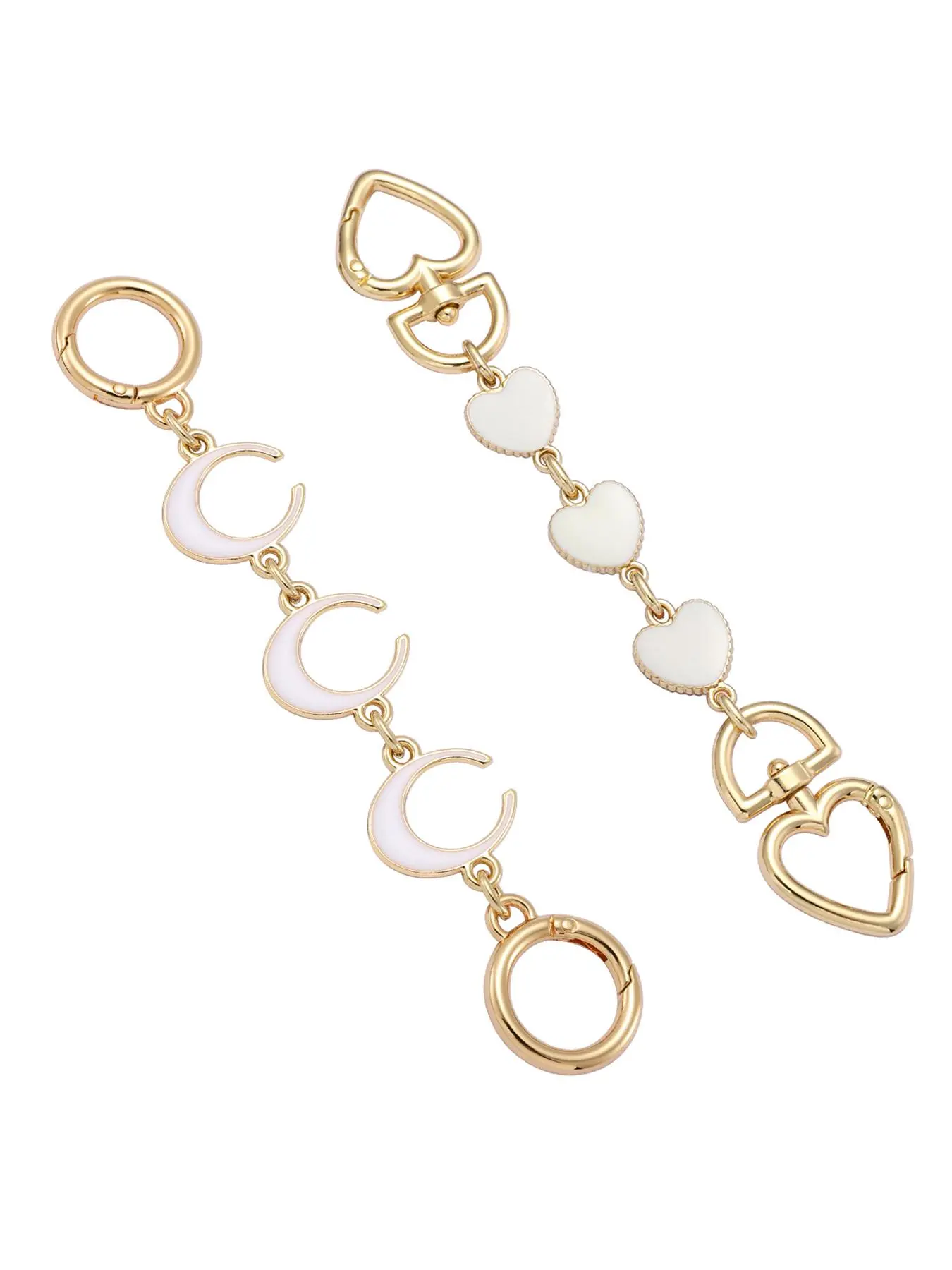 Heart & Moon Design Purse Chain Extender, Novelty Bag Extender Chain, Purse Strap Extenders for Women & Girls, Bag Charm Accessories, Elegant Chain Strap, Bag Chains, Bag Chains For Handbags, Handbag Accessory