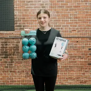 Tee Popper Softball - softball hitting training aid