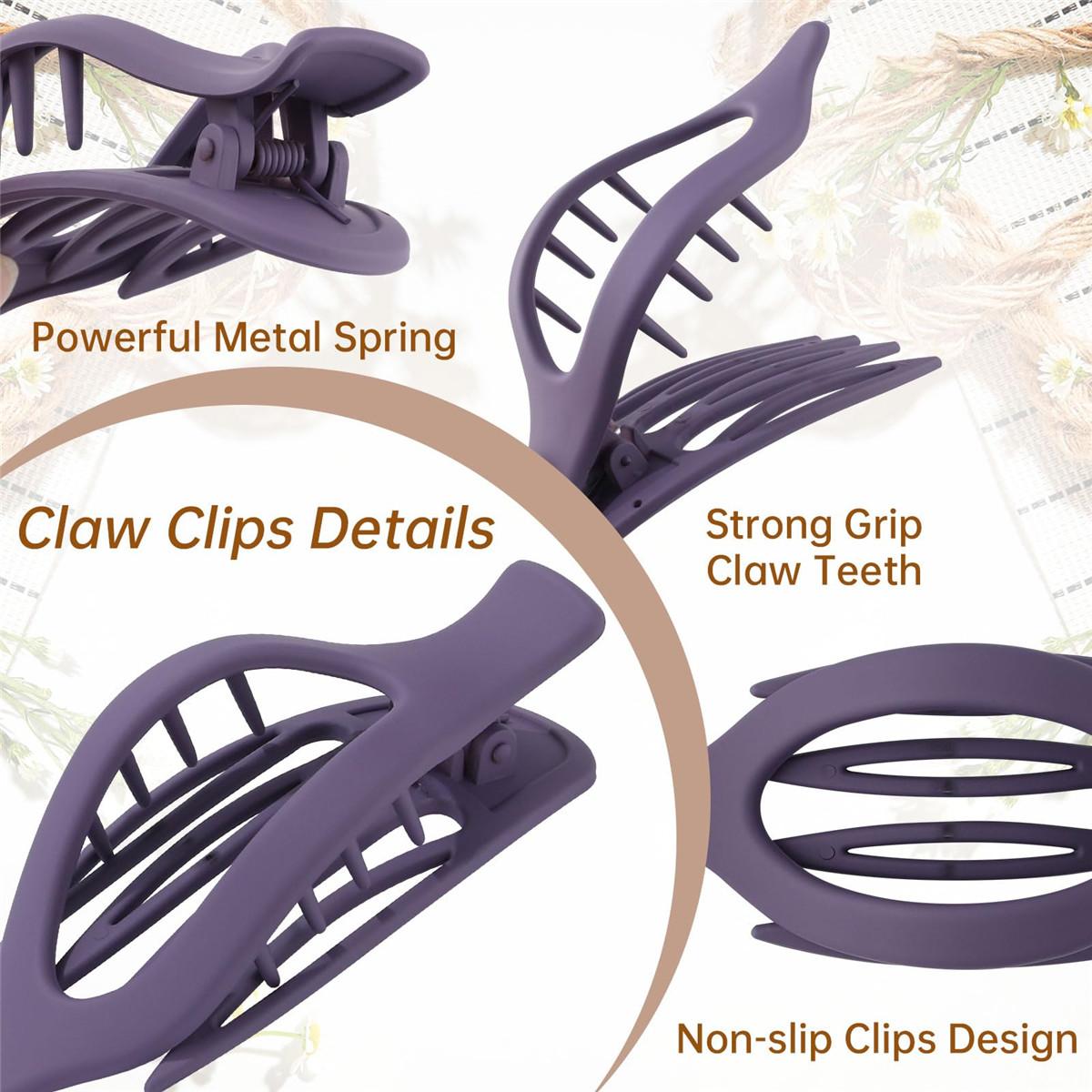 French Flat Hair Clips for Women - 6-piece suit Flat Claws for Thin Thick Hair Strong Hold No Slip Grip Hair Claw Clips Hairpins for Women Girls French Flat Hair Clips for Women - 6-piece suit Flat Claws for Thin Thick Hair Strong Hold No Slip Grip Hair Claw Clips Hairpins for Women Girls