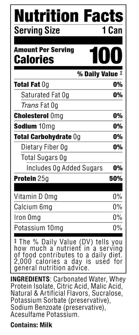 Bucked Up Ready-to-Drink Lightly-Carbonated Protein Soda | 1 Case (12 Cans, 16 oz each) | Protein Isolate, 100 Calories, Zero Sugar