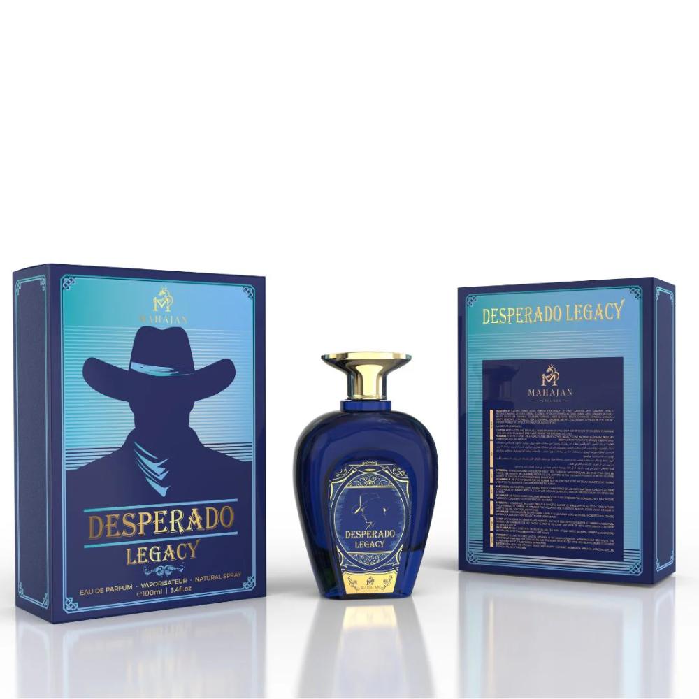 Mahajan Desperado Legacy Eau De Parfum for Men 3.4 oz Crisp Oceanic Freshness with Sea Notes Grapefruit & Smoky Woods Long Lasting Masculine Fragrance with edp scents