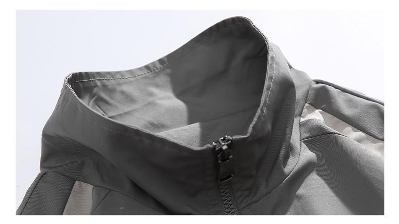 Men's Solid Color Waterproof Windproof Drawstring Zip-up Hoodie Jacket, Casual Long-Sleeve Outdoor Coat with Zipper Pockets, Suitable for Outdoor Activities, All-Season Men's Apparel, Menswear