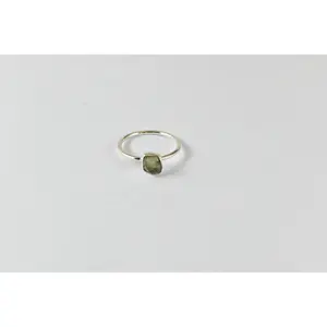 Moldavite Ring In Sterling Silver, intuitively chosen (1 gram to 1.4 grams)