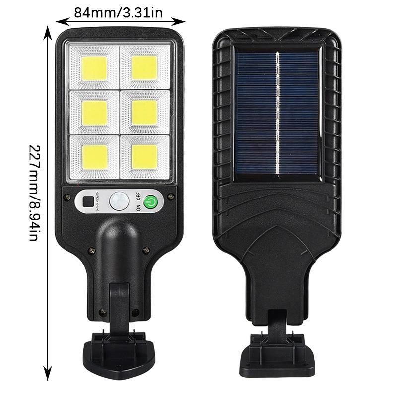 4 Sets Solar Powered LED Street Lights – Smart Remote & IP65 Motion Sensor – 3 Modes (Security/Dim/Highlight) for Pathways, Garages, Backyards & Front Yards – Heavy-Duty Waterproof Lighting Solution for Home & Outdoor Areas
