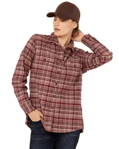 Ariat Women's Rebar Flannel Durastretch Long Sleeve Button-Down Work Shirt - 10052839