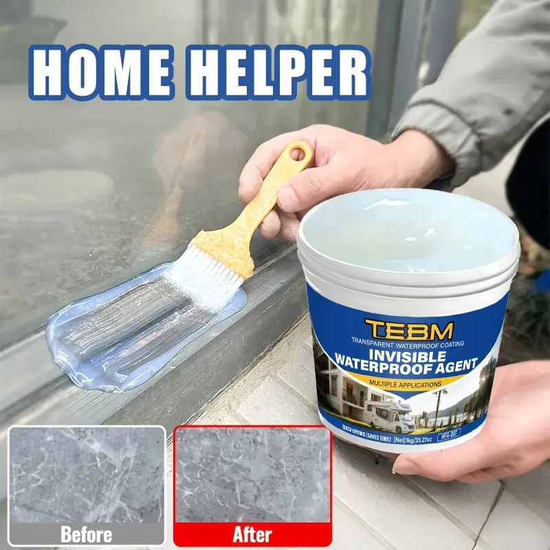 Transparent Invisible Sealing Waterproof Glue, High Strength Glue, Long Lasting Adhesive, Multi-Functional RV Roof Leak Proof Coating, Effective Waterproof Sealant for Home and RV Leaks Repair
