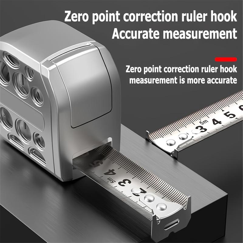 2025 New 16/25FT Stainless Steel Tape Measure - Dual-Sided Precision Imperial & Metric Scales, Auto-Lock, Magnetic Base, Pro-Grade Accuracy (25ft/7.5m)
