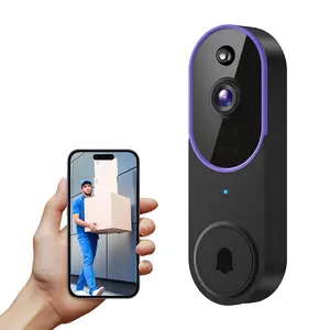 1080P Wireless Doorbell Camera, Smart WiFi Video Doorbell With Chime Included, AI Human Detection, Two-Way Audio, Night Vision, Cloud Storage, Instant Alert, 2.4Ghz WiFi, Outdoor Security Camera, Rechargeable Battery Powered Home Led Light