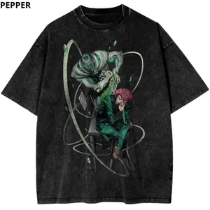 Kakyoin Noriaki Shirt, JoJo’s Bizarre Adventure Shirt, Anime Shirt, Vintage Tee, Unisex Cotton Crewneck T-Shirt - Medium, Short Sleeve, Casual Streetwear Printed Tee