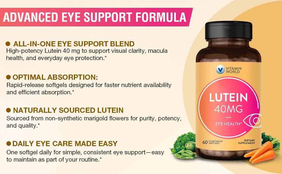 Vitamin World Lutein 40MG Rapid Release Softgels