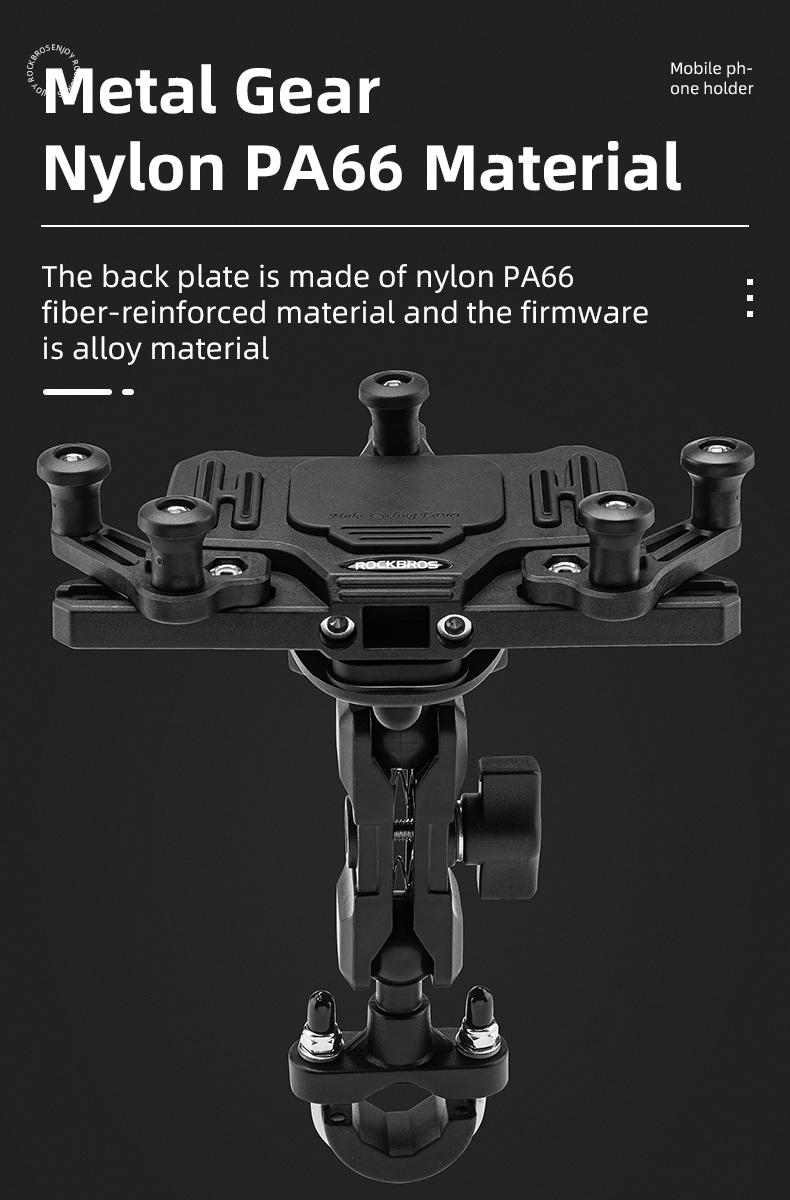 ROCKBROS Motorcycle Phone Mount with Vibration Dampener for 4.7''-7.1'' Phones, Universal Motorcycle Cell Phone Holder Handlebar Phone Mount(Handlebar Mount)