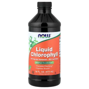 NOW Foods Liquid Chlorophyll, Mint , 16 fl oz (473 ml)