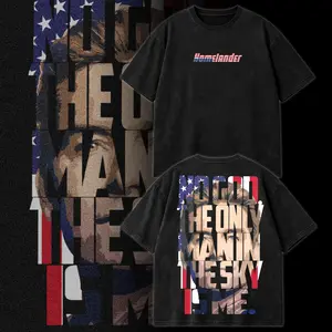 The Boys Homelander Graphic Tee Washed – Superhero Quote Poster Streetwear Shirt, Homelander Comic Design Amazon Prime TV Series Fan Merch Heavy Cotton Oversized Vintage T Shirt Hoodie