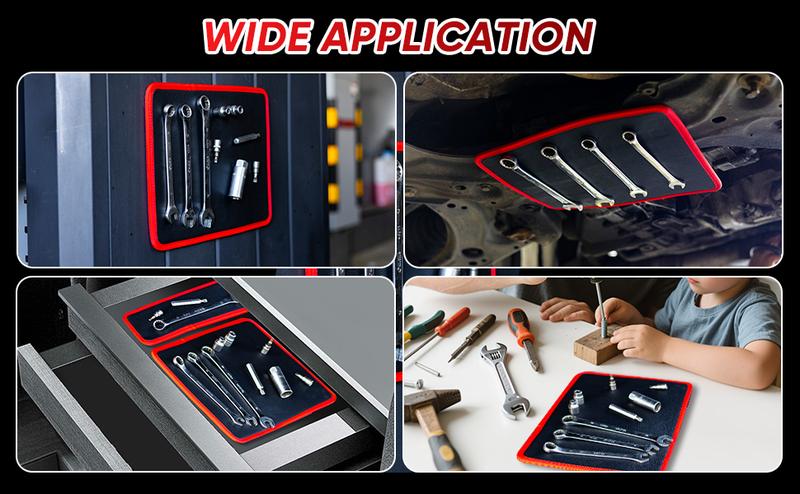 Magnetic Tool Mat & Holder 3-Pieces 12.8"x9.8" ,12.8"x4.3",4.3"x4.3" Flexible Magnetic Tray for Garage Workshop, Scratchproof PVC Surface with Non-Slip Grip | Auto Repair, Toolbox Organizer for Mechanics & DIY Magnetic Tool Mat & Holder 3-Pieces 12.8"x9.8" ,12.8"x4.3",4.3"x4.3" Flexible Magnetic Tray for Garage Workshop, Scratchproof PVC Surface with Non-Slip Grip | Auto Repair, Toolbox Organizer for Mechanics & DIY