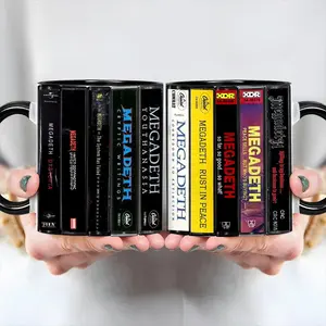 [Sale Up To 35%] Megadeth Albums Cassette Retro Music Accent Mug, Thrash Metal Coffee Mug, Iconic Metal Album Mug for Music Lovers
