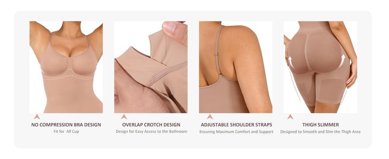 FeelinGirl #Live1 Women's Shapewear OutdoorFun Full-Body Bodysuit with Tummy Control and Butt Lifter Womenswear Underwear 1 Springtok