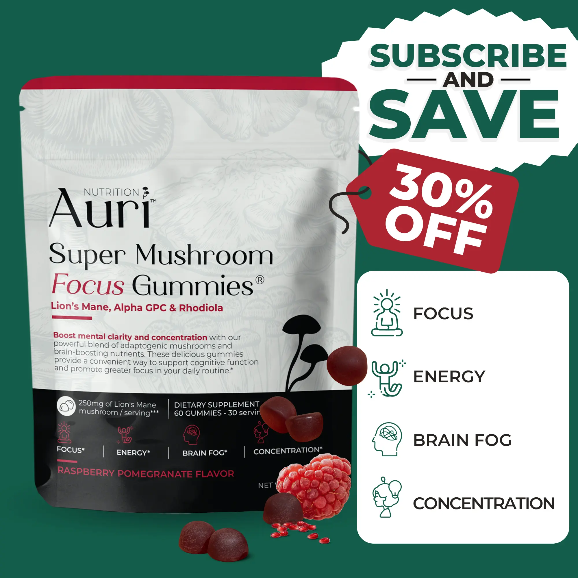 Super Mushroom Focus Gummies®