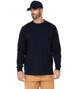 Hawx Men's Solid Navy Forge Long Sleeve Work Pocket T-Shirt Big - Hxfa21k41-Navy-Big