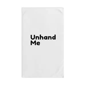 "Unhand Me" Hand Towel | Bold Text, Minimalist Kitchen Towel
