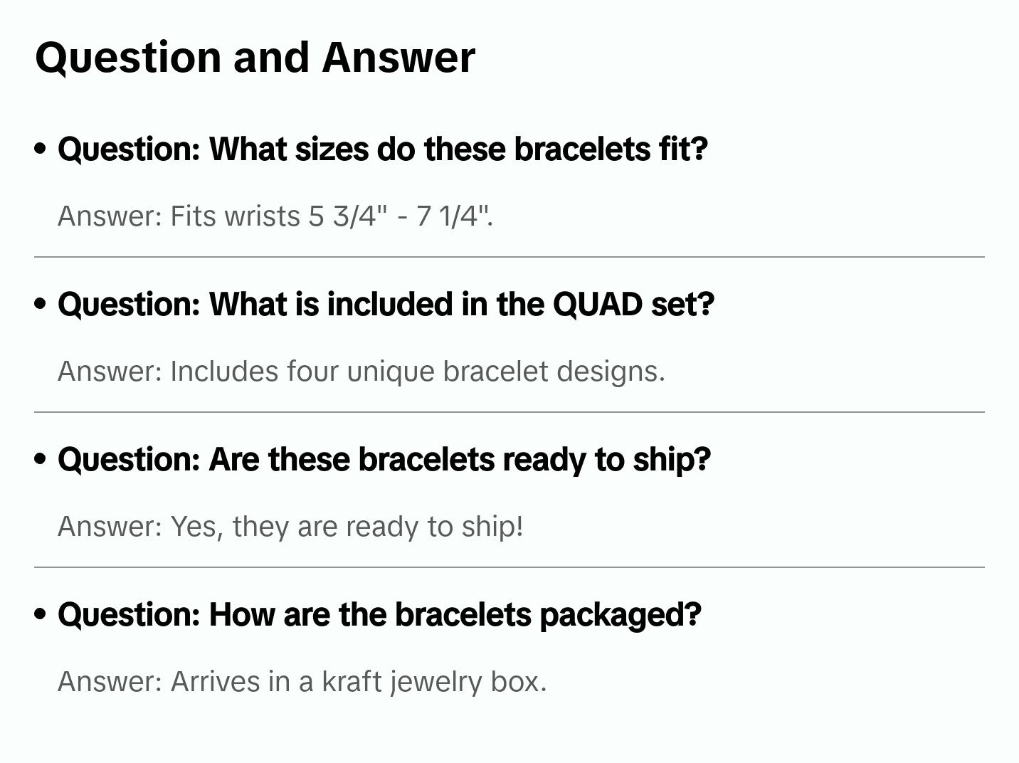 Quad Set of 4 Sterling Silver Bracelets, Stacking Bracelets