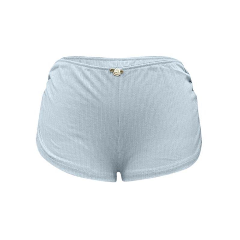 Women's Low Waist Side Slit Three-Pack Shorts Micro Stretch Pajamas Shorts Slim Fit Ruched Bottoms Cute Leggings,Available in multiple colors