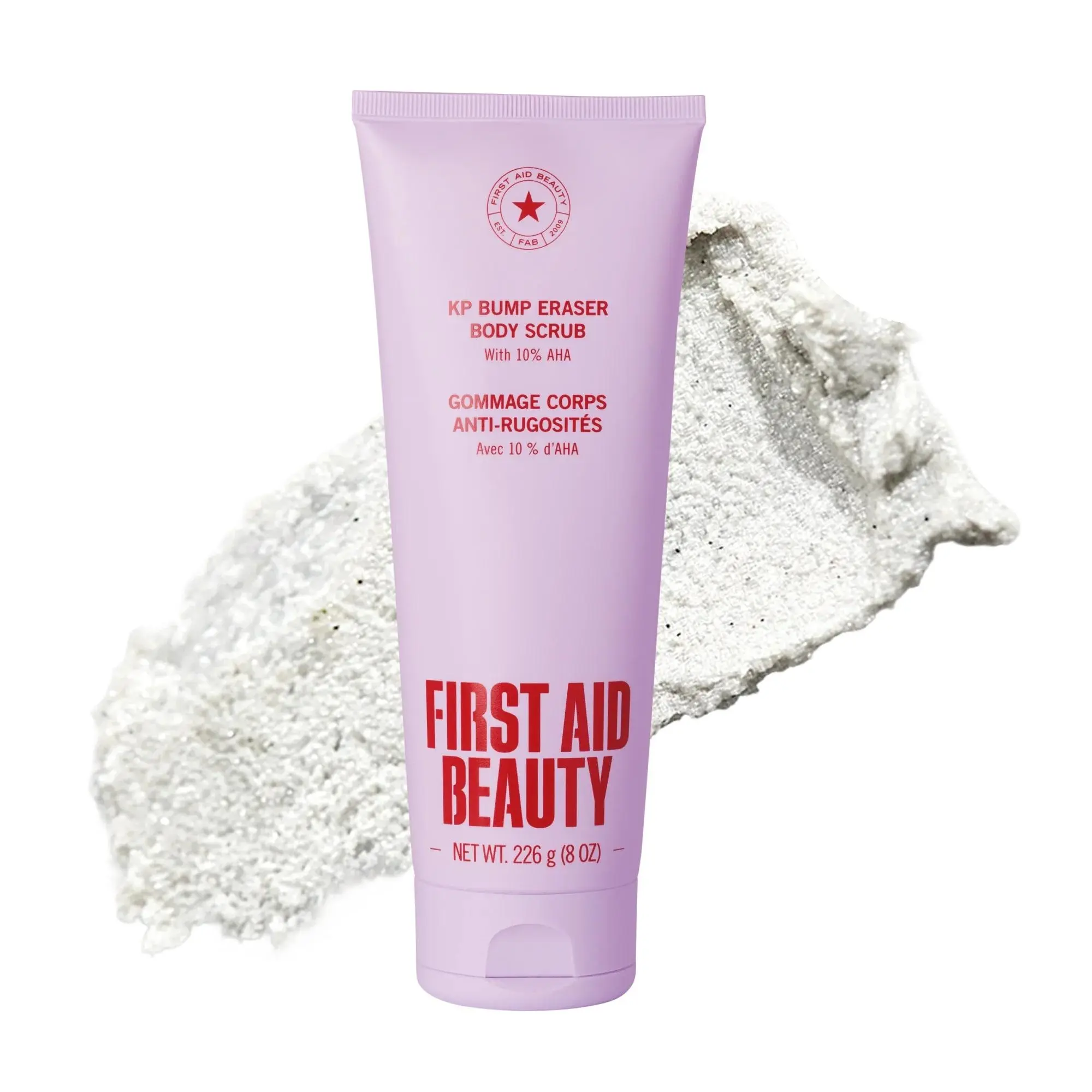 [First Aid Beauty] KP Bump Eraser Body Scrub with 10% AHA, Keratosis Pilaris Skin Exfoliator with Glycolic and Lactic acids