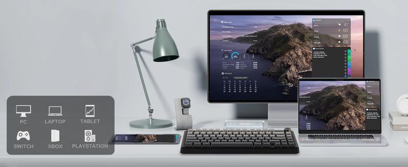 New Aula F75 MAX Wireless Mechanical Keyboard with TFT Screen and Knob, Gasket Gaming Keyboard in 75% Layout, Hot Swappable, RGB Backlight, for PC/Mac/Linux (Black Gradient)