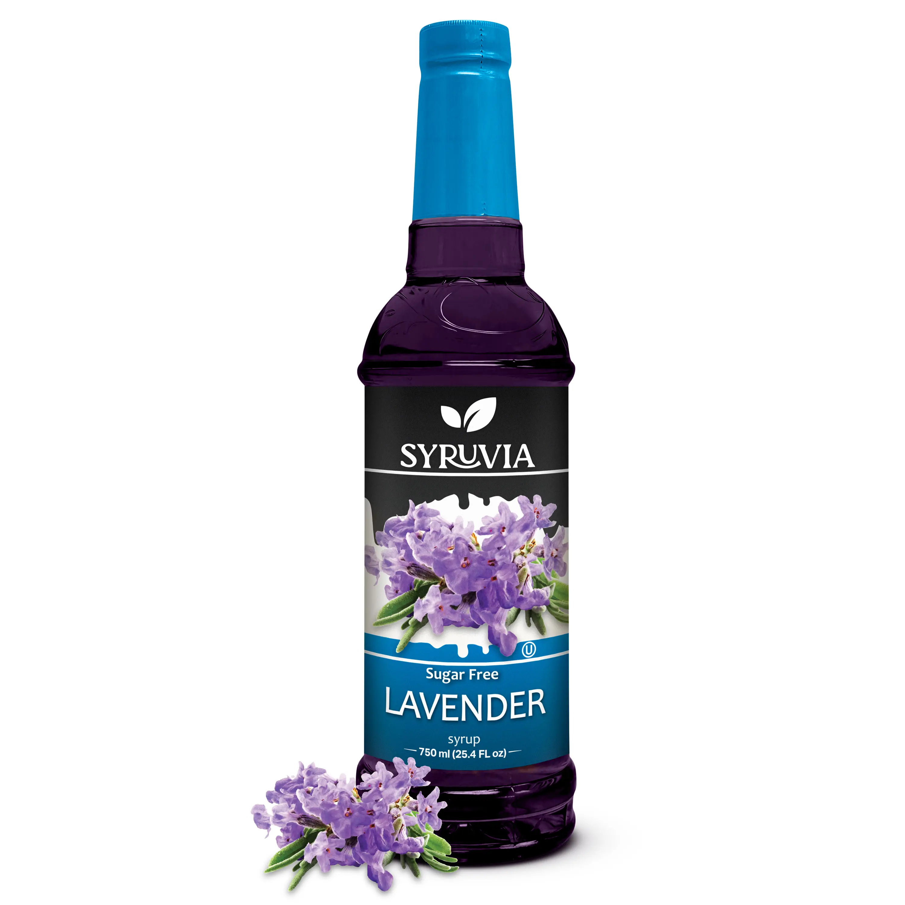 Syruvia Sugar-Free Lavender Syrup, 25.4 fl oz – Premium 0-Calorie Coffee Flavoring, Kosher & Gluten-Free. Ideal for Drinks, Sodas, Shakes & Desserts.