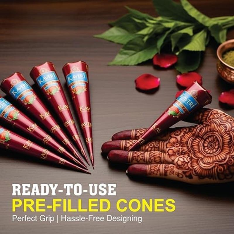 3pcs Organic Henna Tattoo Paste Set, Waterproof Temporary Body Art Paint, Long-Lasting Tattoos for Women & Men, Natural Ingredients Tattoo Kit