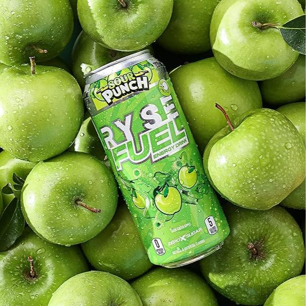 RYSE Fuel Energy Drink - Pack of 12 - 200mg Natural Caffeine, Taurine and Choline for Focus and Energy - Sugar-Free and Vegan - 16 fl oz