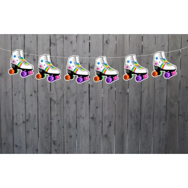 Roller Skate Garland, Roller Skate Banner, Roller Skate Party Banner, Roller Skate Decorations, Roller Skate Party Sign - 2920546P