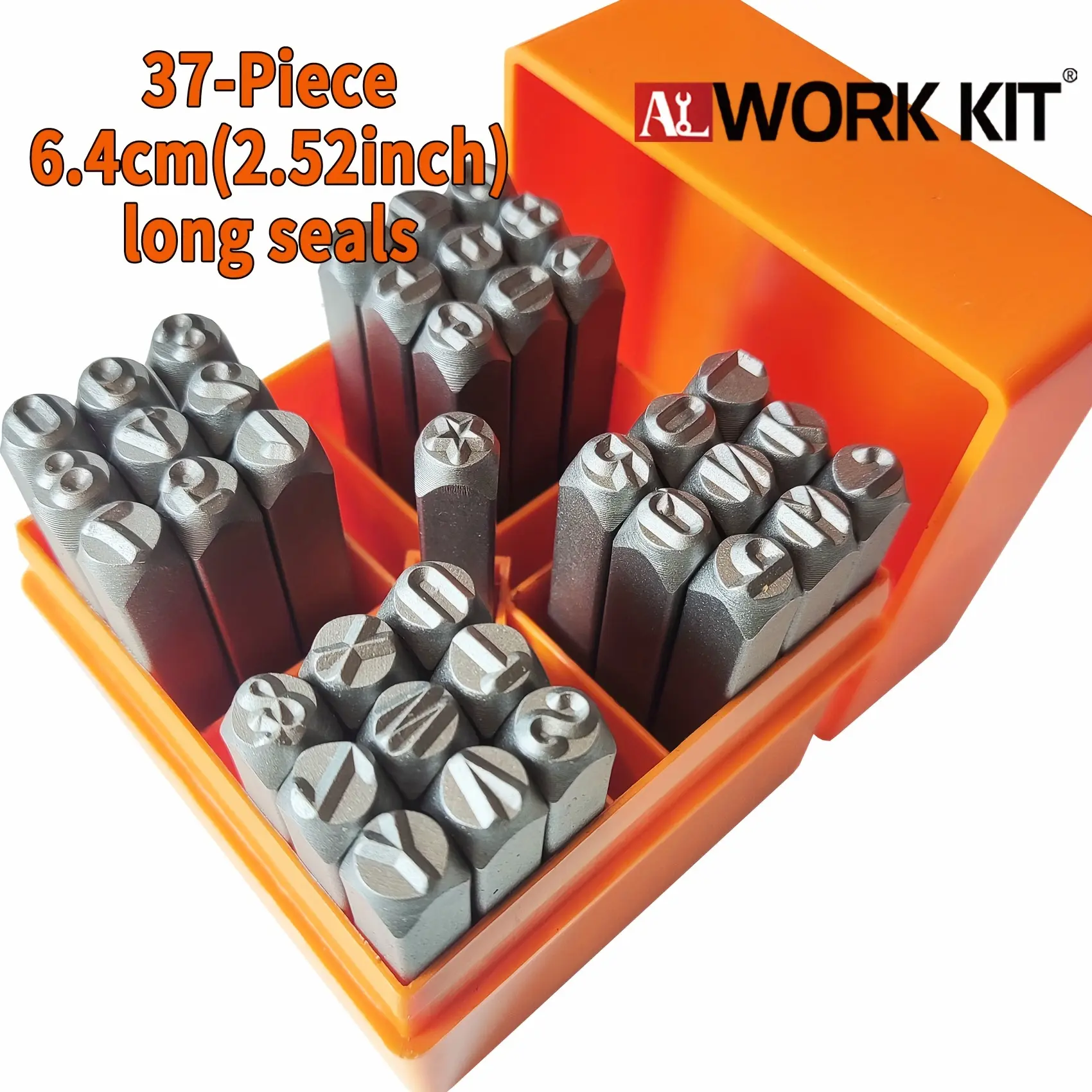 37pcs Number & Letter Stamp Set 1/4"(6mm)(A-Z & 0-8+Stars)(6 as 9)Punch, Perfect for Imprinting Metal Stamping Kit, Plastic, Wood,. Professional High Hardness CR-V Steel. Nice Gifts