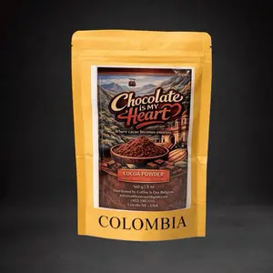 CACAO CEREMONIAL Chocolate Is My Heart Colombia Cocoa Powder 160 gr 6 oz Premium Cacao Beverage Ingredient.