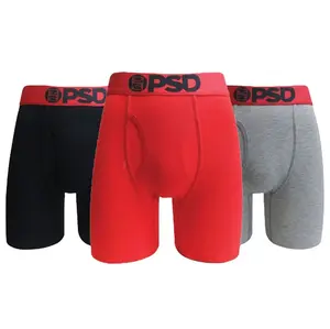 PSD Underwear Men's Red Modal Boxer Briefs 3-Pack