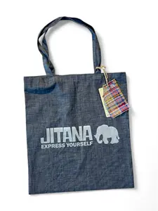 Chambray Tote Bag - Versatile Design for Everyday Use, Ideal for Travel and Casual Outings