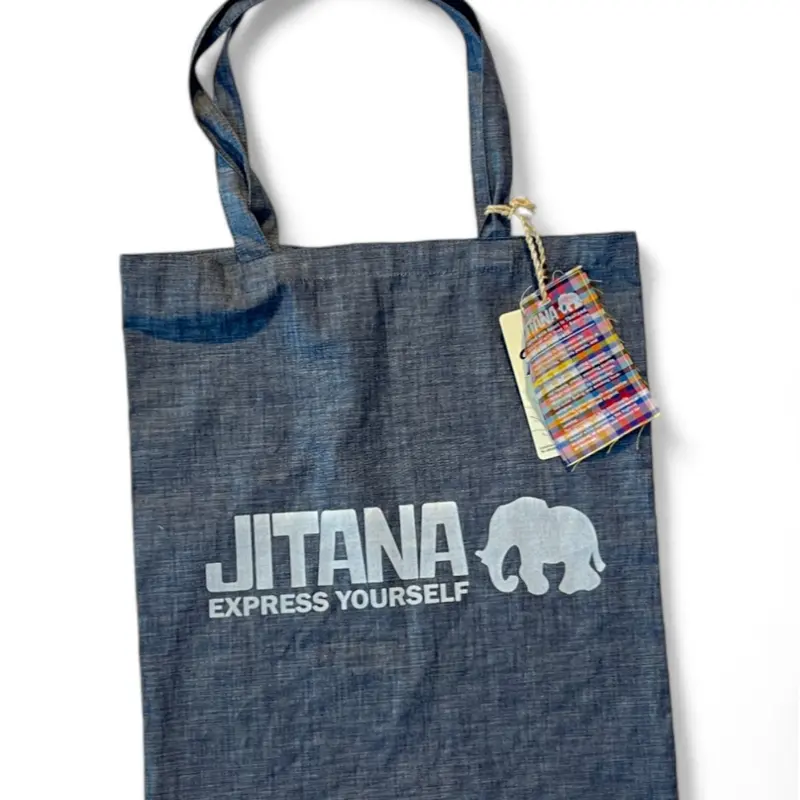 Women's Stylish and Versatile Chambray Tote Bag - Durable Fabric, Custom Print, Shoulder Straps, Unfastened Top, Casual Commuting Bag, Express Yourself, Ideal for Daily Use & Travel