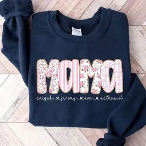 Mama Day Sweatshirt: Personalized Day Gift for Mom, Mama Sweatshirt with kids names