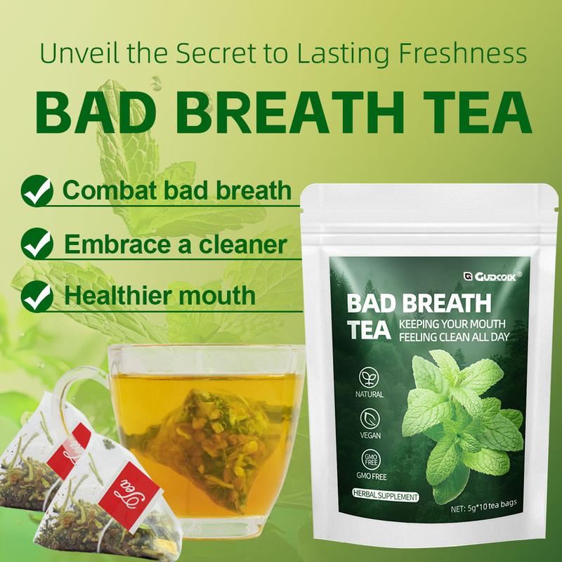 Bad Breath Eliminator Tea | Natural Herbal Supplement for Oral Freshness, Vegan GMO Free, Maintain Clean Mouth Feeling