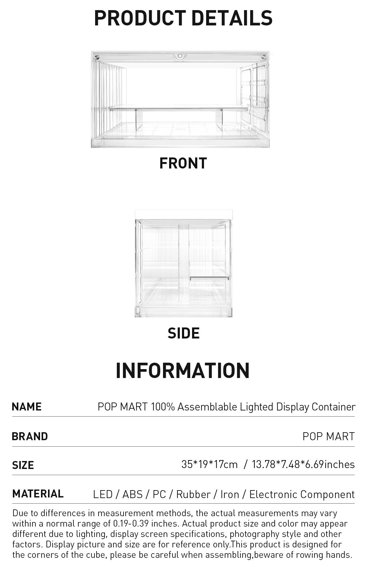POP MART 100% Assemblable Lighted Display Container