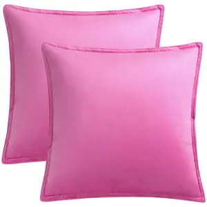 PiccoCasa Decorative Velvet Throw Pillow Covers Pack of 2, Square Solid Soft Cushion Pillow Cases for Sofa Couch Bedroom