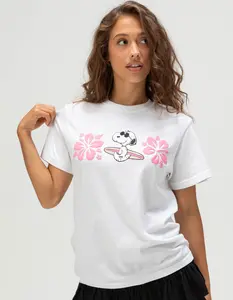 RIOT SOCIETY x Peanuts Snoopy Hibiscus Puff Womens Tee