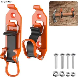 Snapfixmate 2Pcs Shovel Mount for Roof Rack - Heavy Duty Garage Shovel Holder,Quick Release Axe Holder Mount Kit with Screws Nut,Wall Mounting Brackets Kit for Truck Bike storage