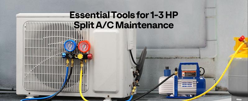 VIVOHOME Upgraded 4CFM 1/3 HP 1-Stage HVAC Vacuum Pump and 4 Way AC Manifold Gauge Set with Leak Detector, 5ft Hoses & Accessories for R134a R12 R22 R502 R410a Automotive Air Conditioner Maintenance VIVOHOME Upgraded 4CFM 1/3 HP 1-Stage HVAC Vacuum Pump and 4 Way AC Manifold Gauge Set with Leak Detector, 5ft Hoses & Accessories for R134a R12 R22 R502 R410a Automotive Air Conditioner Maintenance