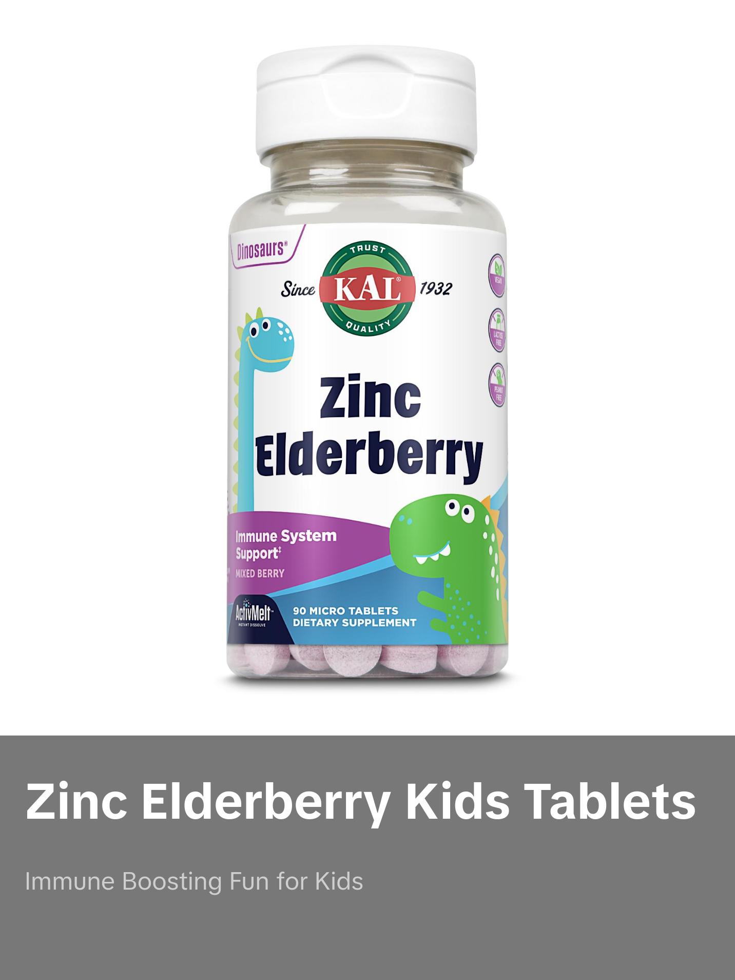 Zinc Elderberry Kids ActivMelt® Instant Dissolve Tablets