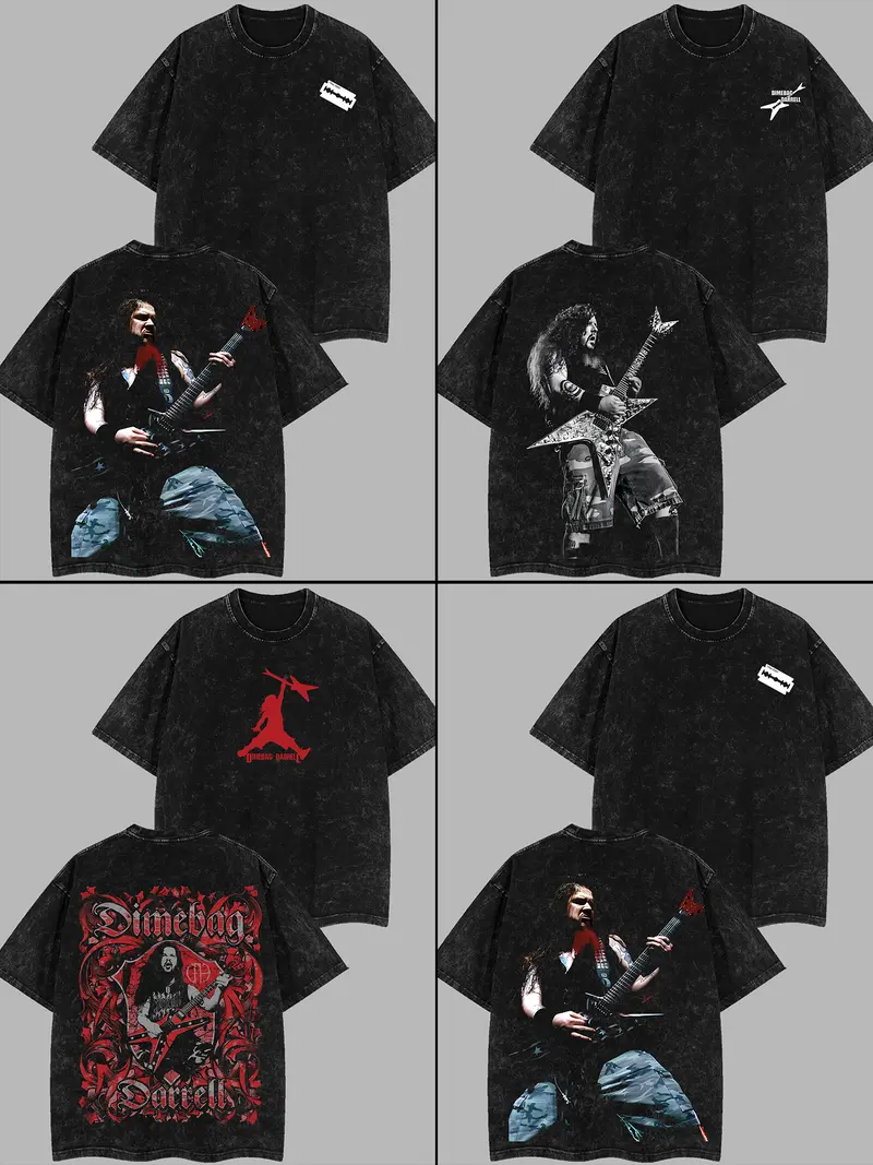 ROCKLIFE] Pantera Dimebag Darrell Guitar Retro Unisex 100% Cotton